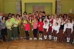 XI Latvijas skolu jaunatnes Dziesmu un deju svētku dalībnieku godināšana. Foto: I.Naimane