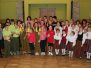 XI Latvijas skolu jaunatnes Dziesmu un deju svētku dalībnieku godināšana. Foto: I.Naimane