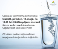 Alojas Novada Saimniekserviss informē: novadā notiks ūdens apgādes sistēmas dezinfekcija (11.05.-13.05.)