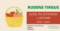 Aicinām tirgotājus pieteikties rudens tirgum