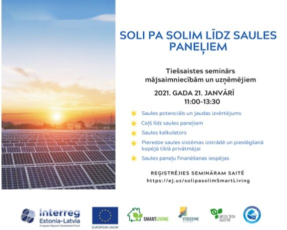 Seminārs “Soli pa solim līdz saules paneļiem”