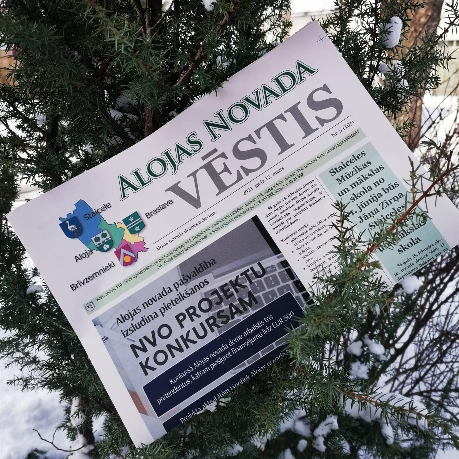 Iznācis informatīvā izdevuma “Alojas Novada Vēstis” marta numurs