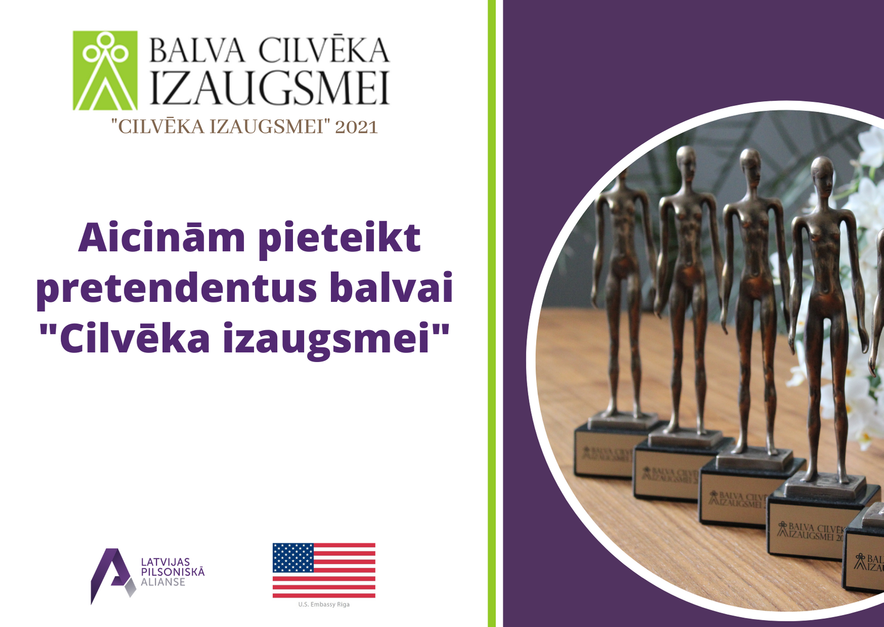 Aicina pieteikt pretendentus balvai “Cilvēka izaugsmei”
