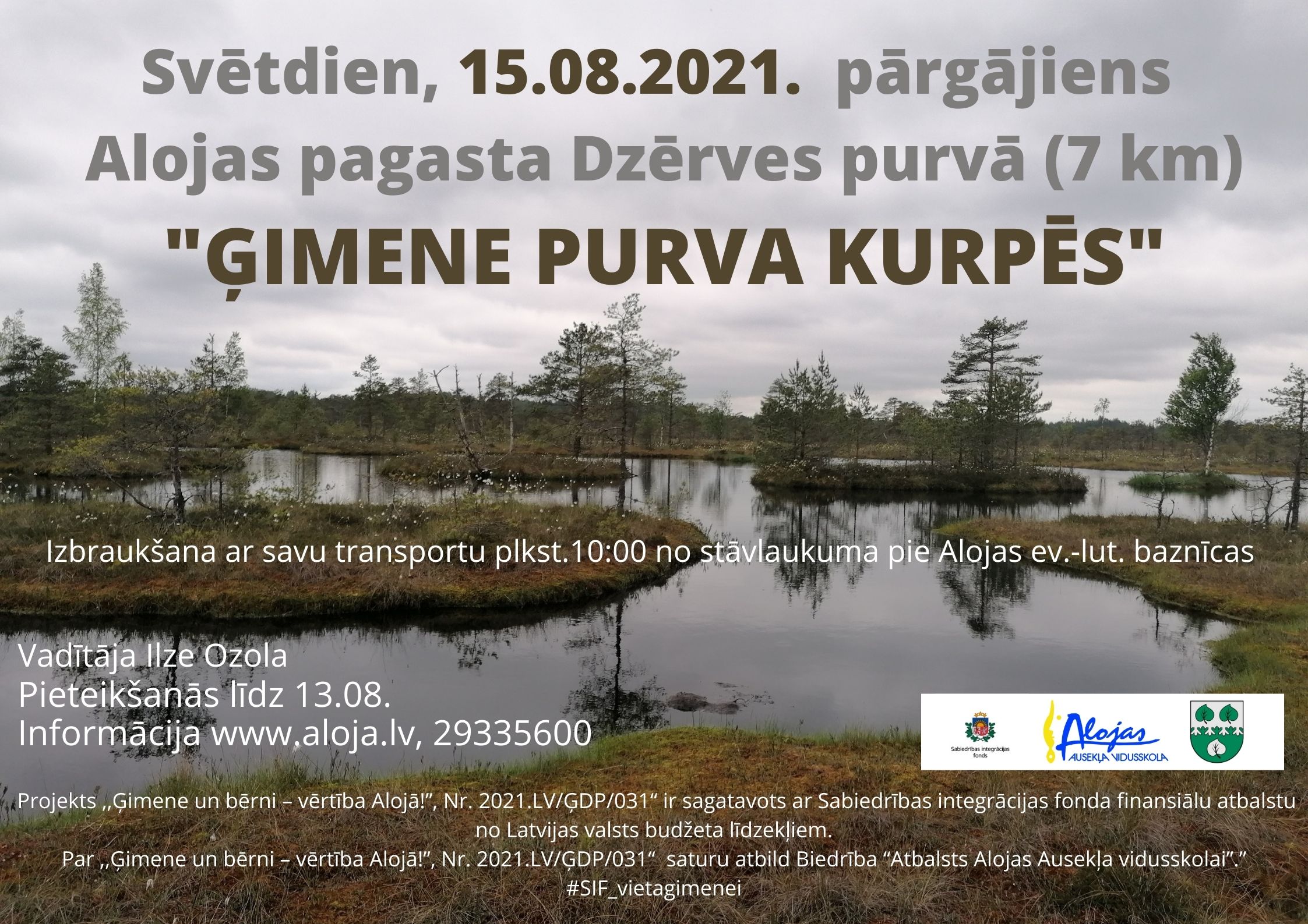 Līdz 13. augustam aicinām ģimenes pieteikties aktivitātei “Ģimene purva kurpēs”