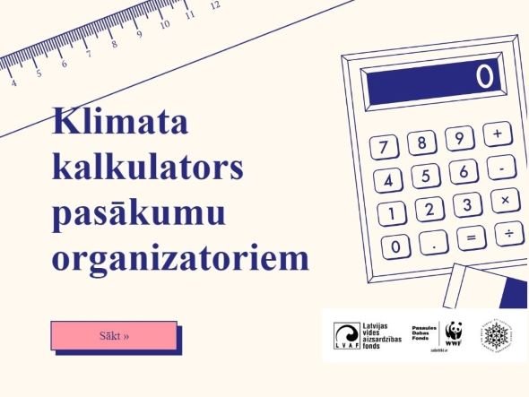 Pieejams jauns digitālais rīks —  “Klimata kalkulators pasākumu organizatoriem”